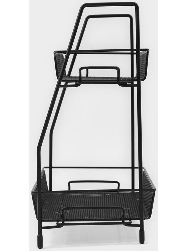 Этажерка 2х-ярусная Доляна, 31×17×32,5 см, цвет чёрный