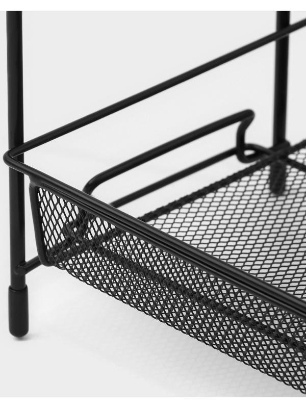 Этажерка 2х-ярусная Доляна, 31×17×32,5 см, цвет чёрный