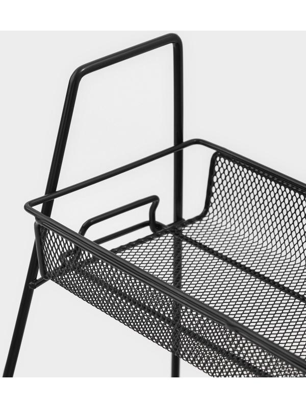 Этажерка 2х-ярусная Доляна, 31×17×32,5 см, цвет чёрный