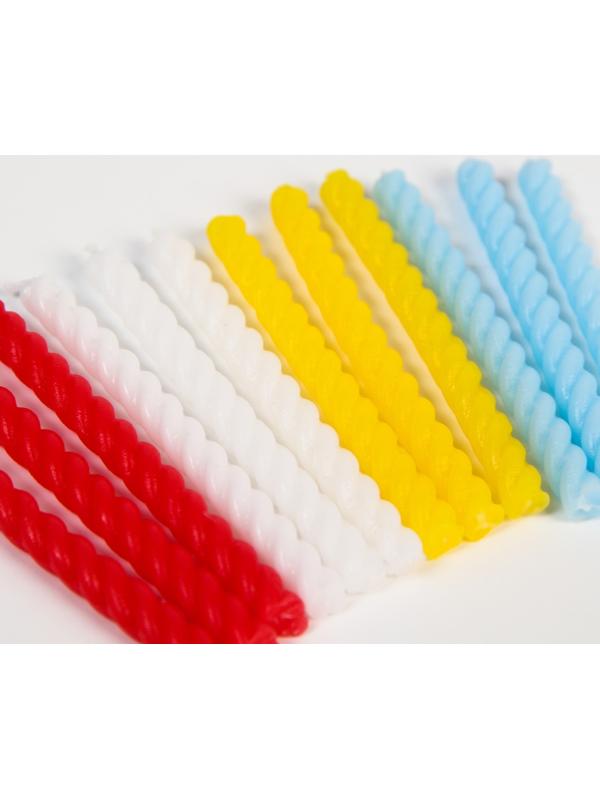 Набор витых свеч в торт 12 шт 