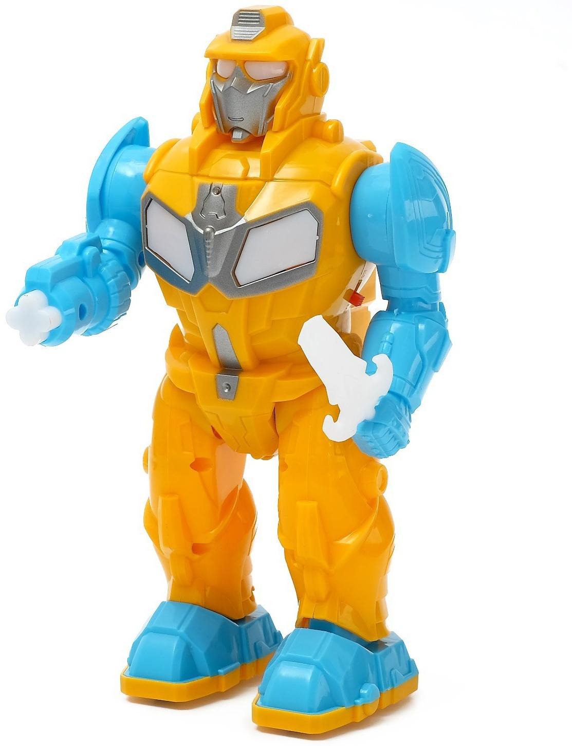 Робот «Храбрец», световые и звуковые эффекты, работает от батареек, цвета МИКС, в пакете