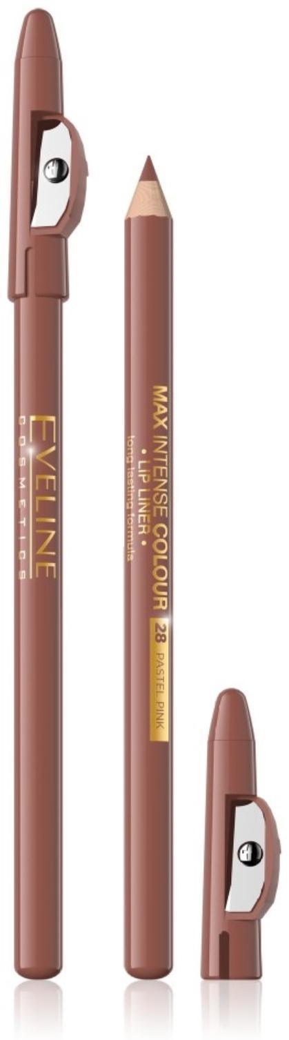 Карандаш для губ Eveline Max Intense Colour, тон 28 pastel pink/пастельно-розовый, 1,9 гр