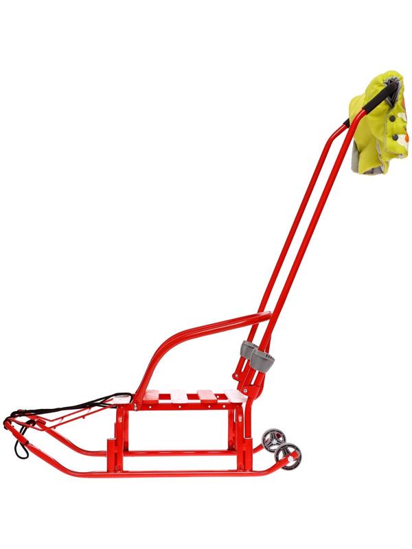 Санки «Тимка 3К» с рукавичками, цвет алый