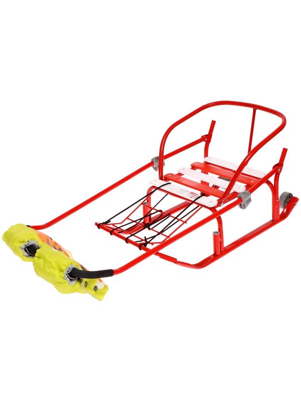 Санки «Тимка 3К» с рукавичками, цвет алый