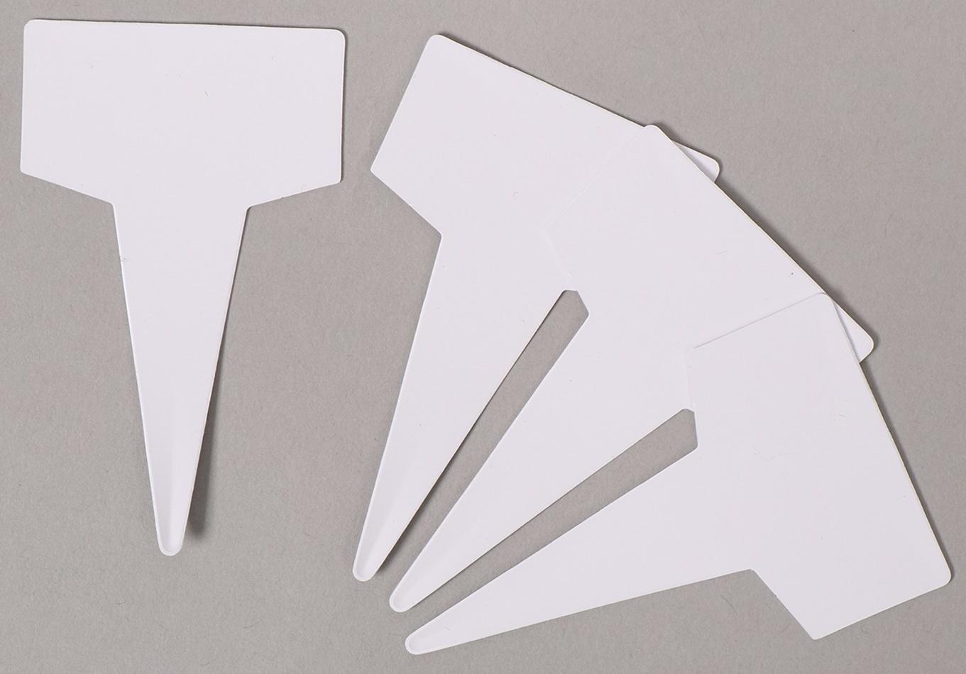 Таблички садовые для маркировки, 7 см, набор 20 шт., пластик, белые, Greengo