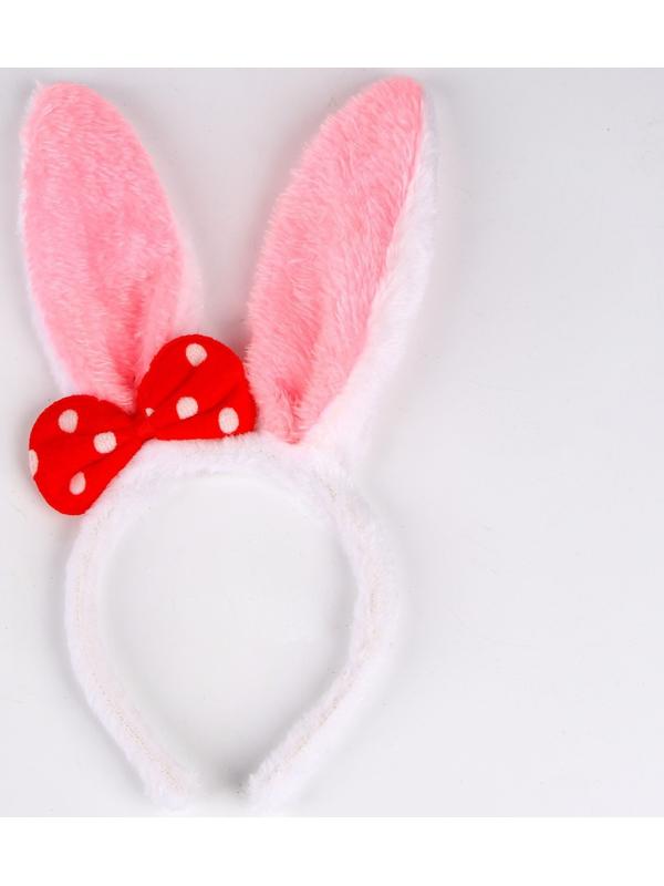 Карнавальный набор «Зайка с бантиком», ободок, юбка красная, 3-7 лет