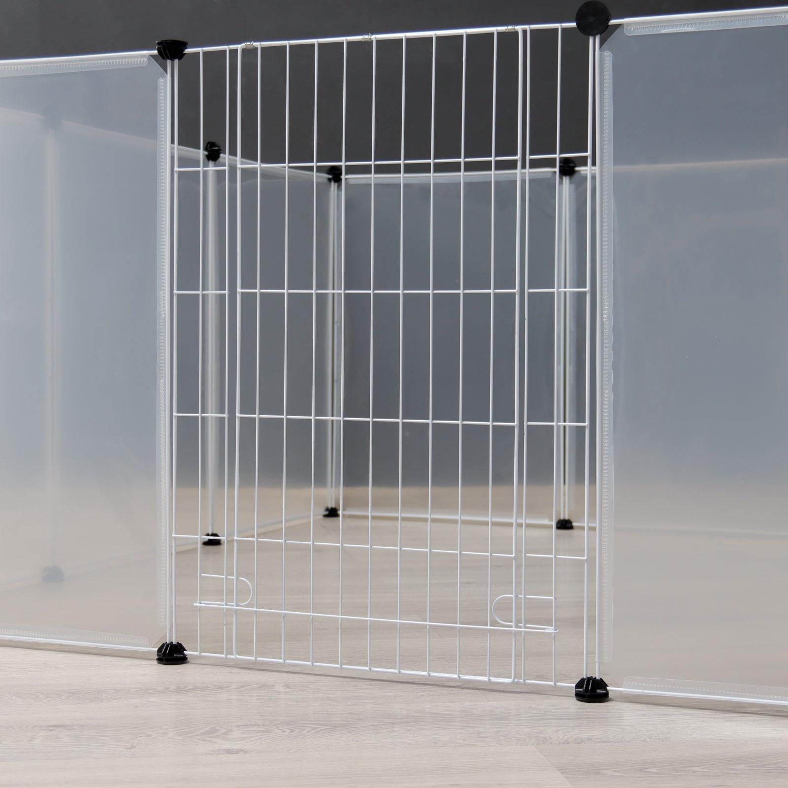 Вольер 12 секций пластиковый,  (звено 50 х 70 см), белый