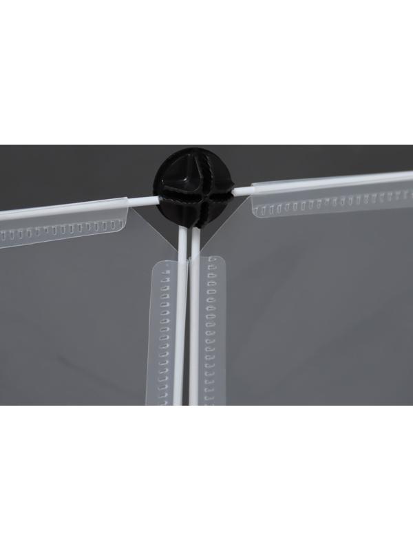 Вольер 12 секций пластиковый,  (звено 50 х 70 см), белый