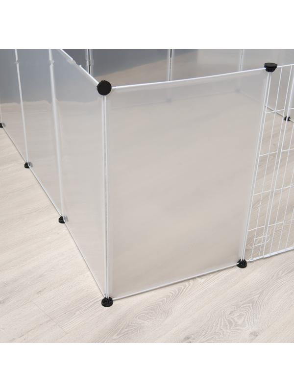 Вольер 12 секций пластиковый,  (звено 50 х 70 см), белый