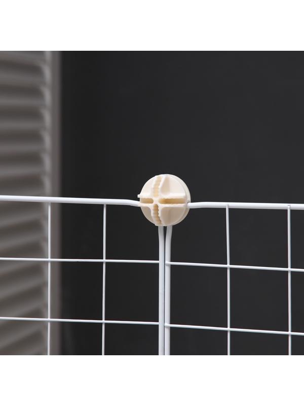 Вольер 12 секций пластиковый,  (звено 50 х 70 см), белый