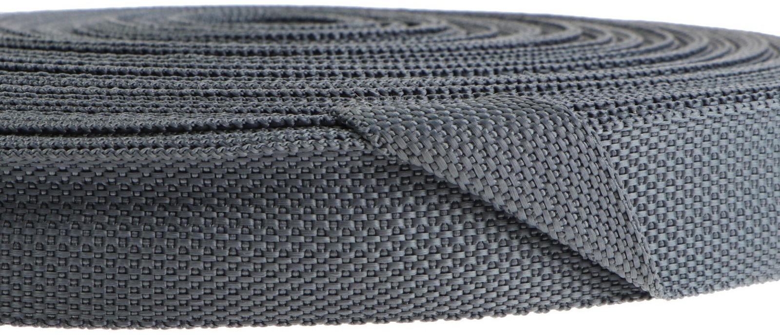 Стропа ременная 30 мм, для окантовки eva ковриков, катушка 50 м, тёмно-серая