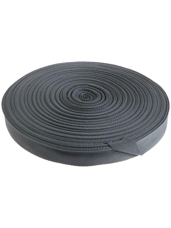Стропа ременная 30 мм, для окантовки eva ковриков, катушка 50 м, тёмно-серая