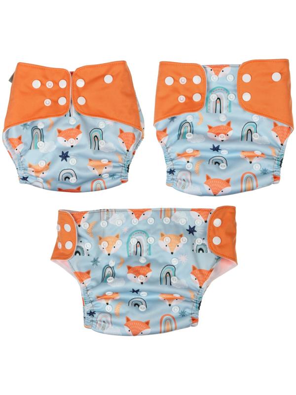 Трусики-подгузник, многоразовый, «Лисички»