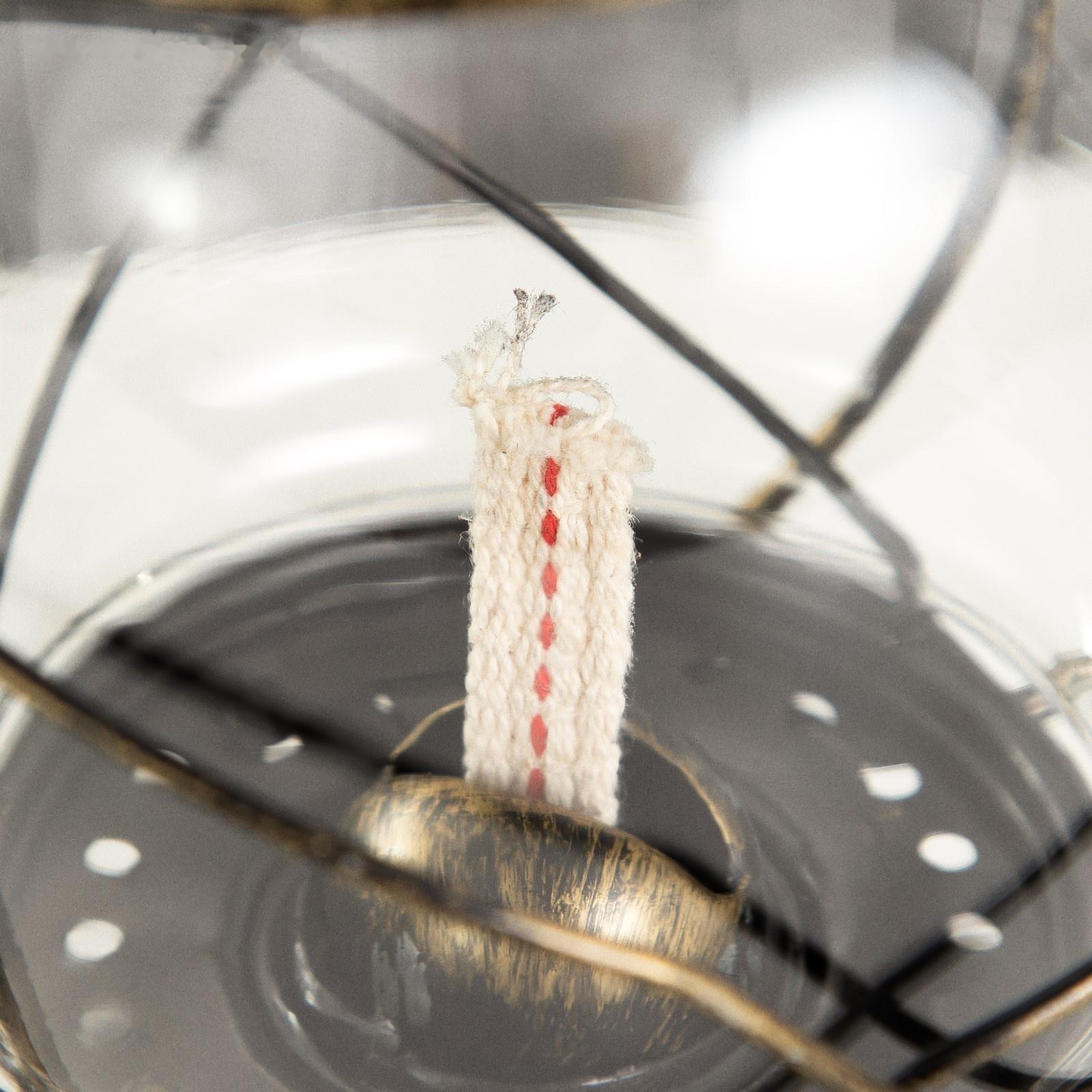 Керосиновая лампа декоративная черный с золотой патиной 14х18х27,5 см