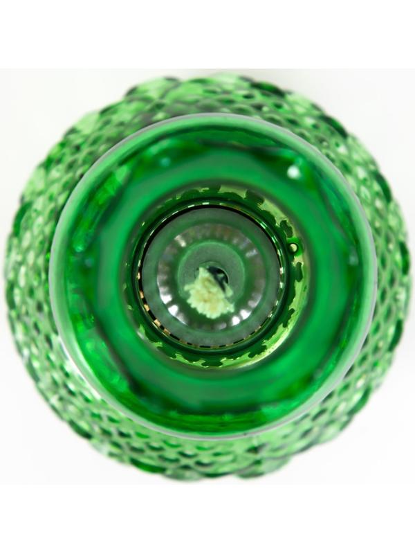 Керосиновая лампа декоративная зеленый 8,5х8,5х19 см