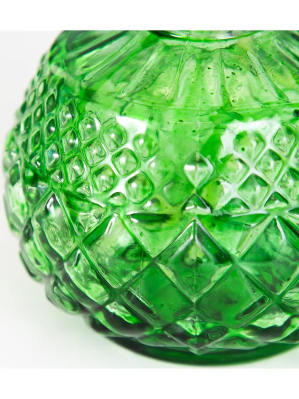 Керосиновая лампа декоративная зеленый 8,5х8,5х19 см