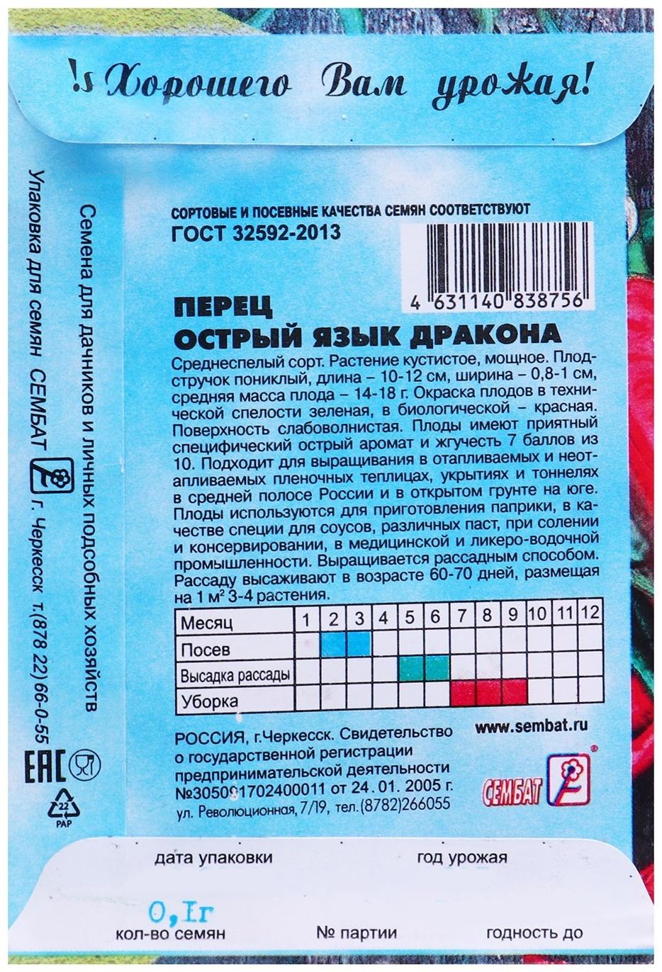 Семена Перец острый 