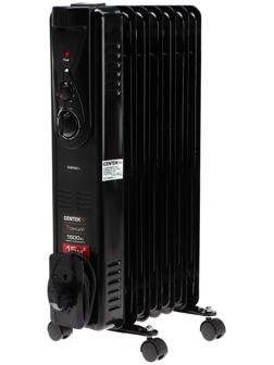 Обогреватель Centek CT-6200, масляный, напольный, 1500 Вт, 15 м², 7 секций, чёрный