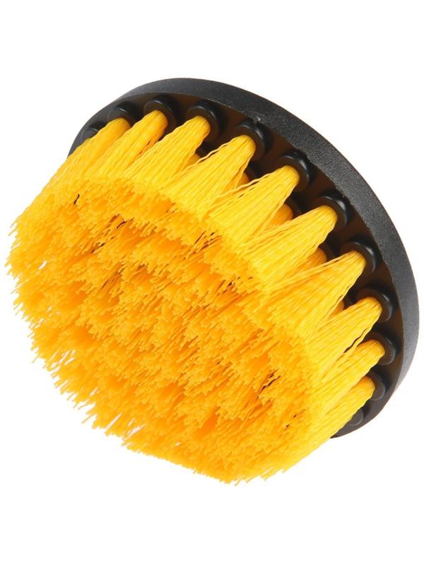 Насадка щетка на шуруповерт ТУНДРА, d=100 мм, высота 25 мм, шестигранный хвостовик