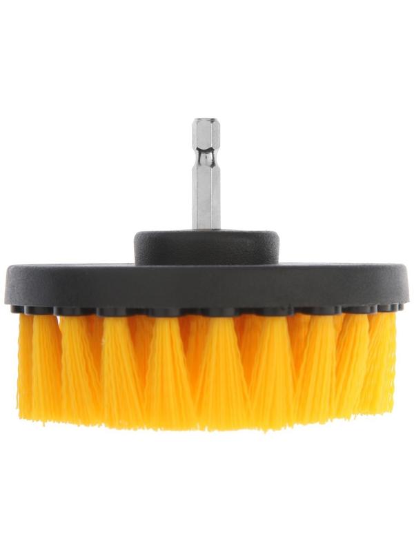 Насадка щетка на шуруповерт ТУНДРА, d=100 мм, высота 25 мм, шестигранный хвостовик