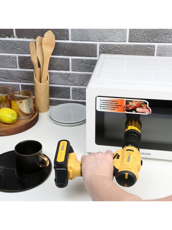 Насадка щетка на шуруповерт ТУНДРА, d=50 мм, высота 25 мм, шестигранный хвостовик