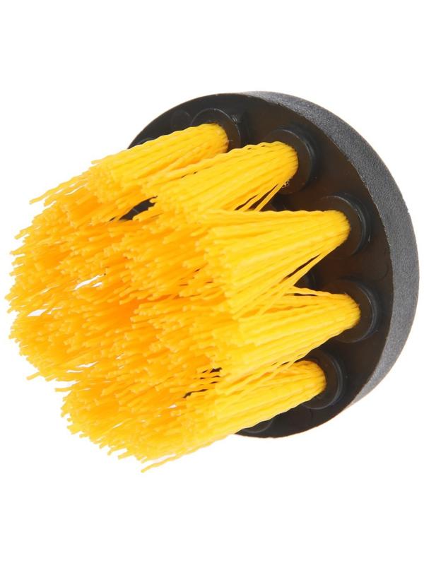 Насадка щетка на шуруповерт ТУНДРА, d=50 мм, высота 25 мм, шестигранный хвостовик