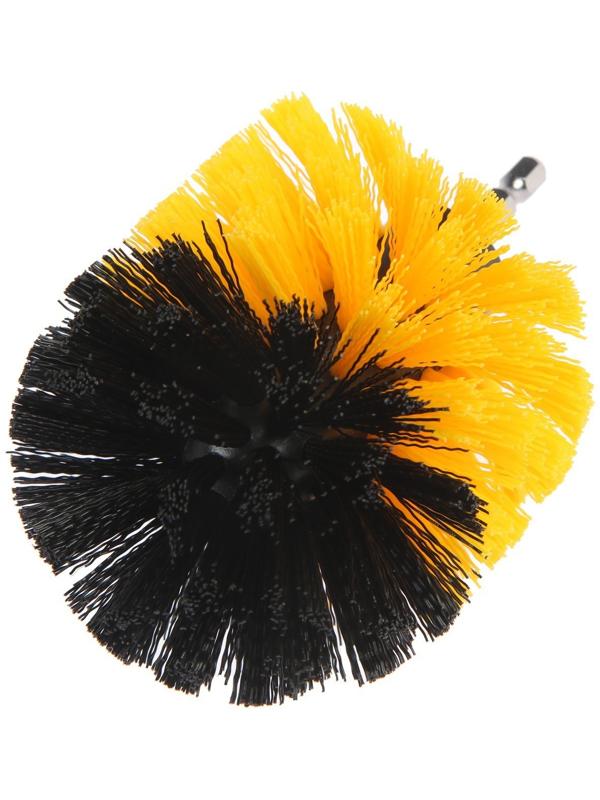 Насадка щетка на шуруповерт ТУНДРА, d=85 мм, высота 125 мм, шестигранный хвостовик