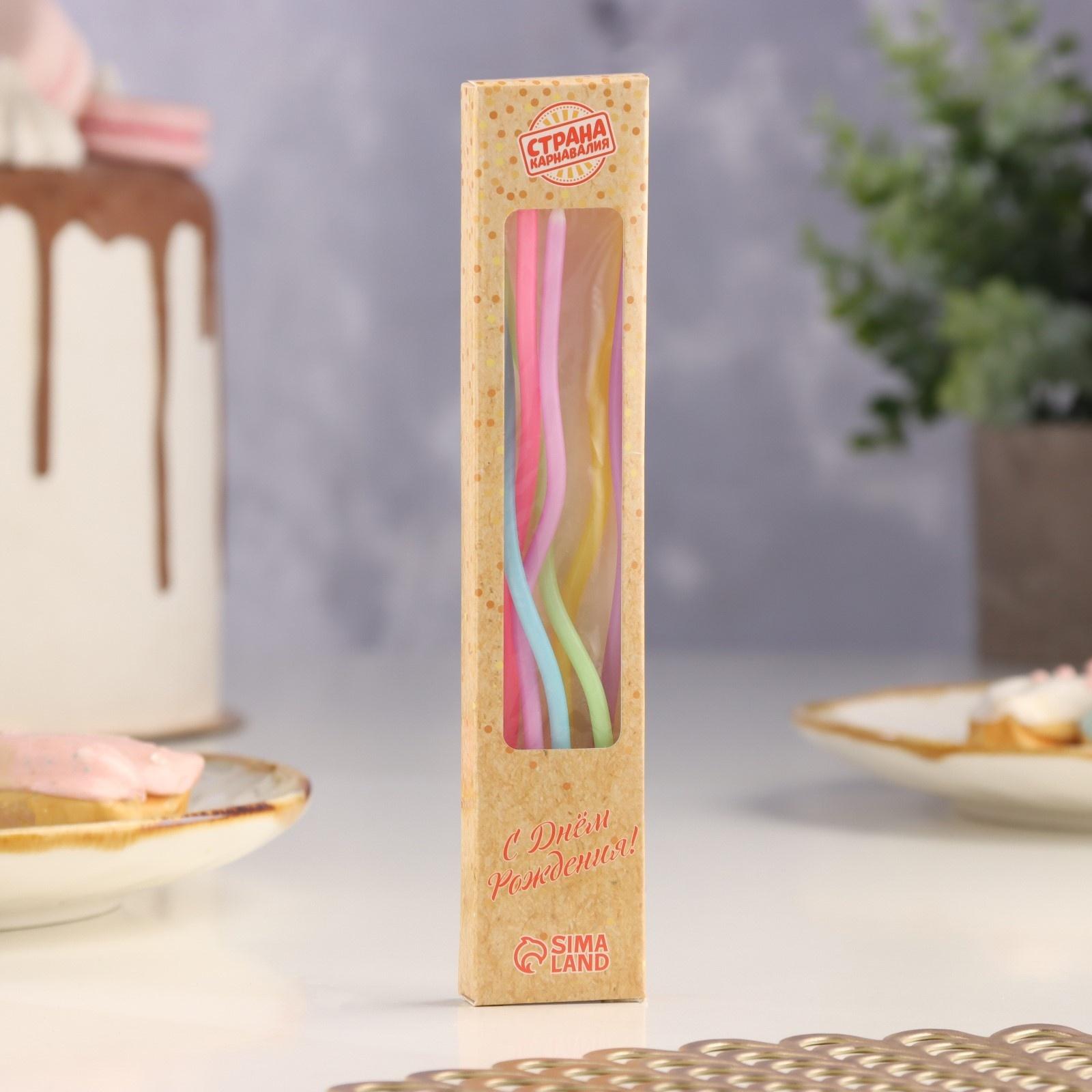 Свечи в торт коктейльные витые 