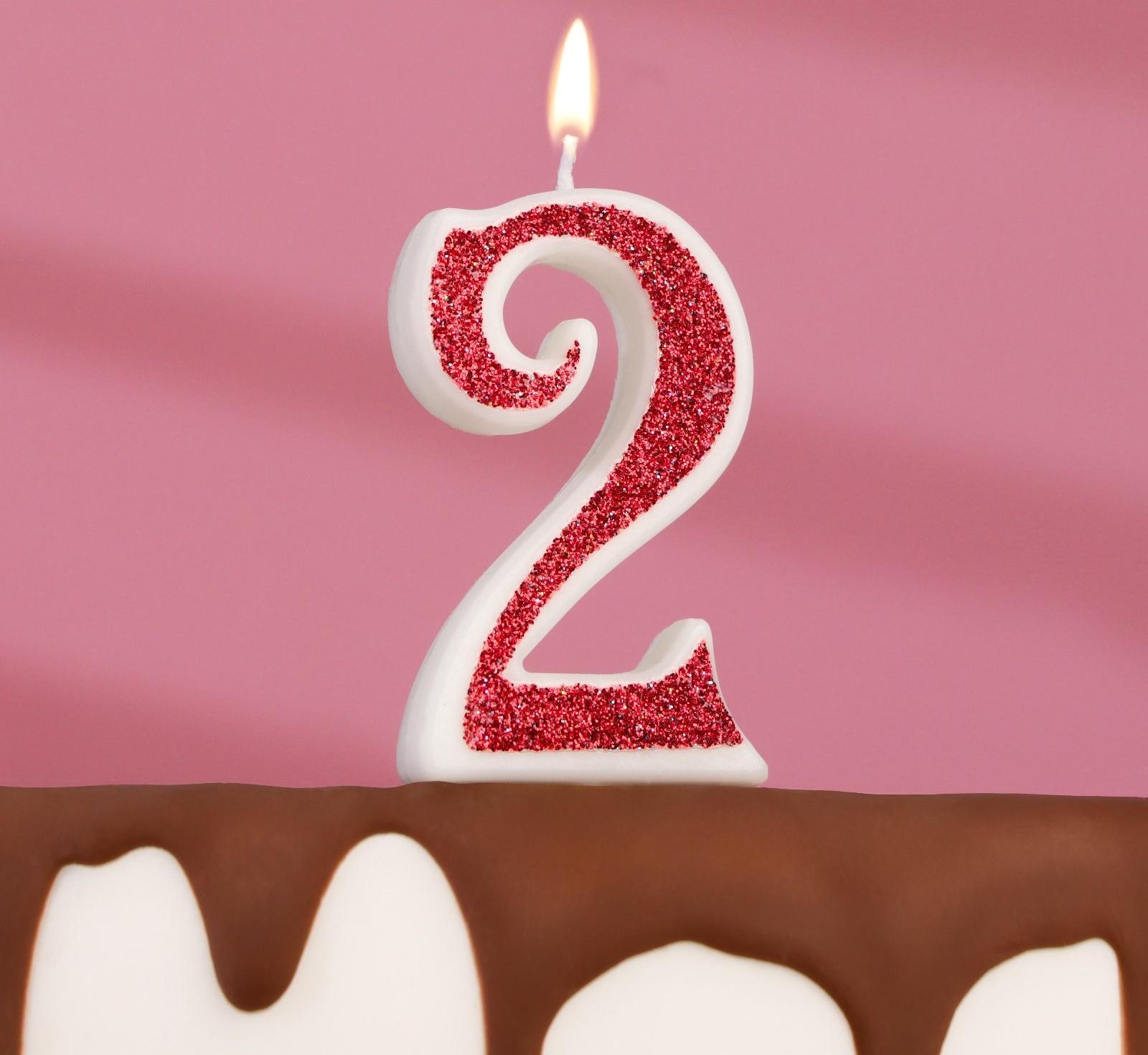 Свеча в торт на шпажке 