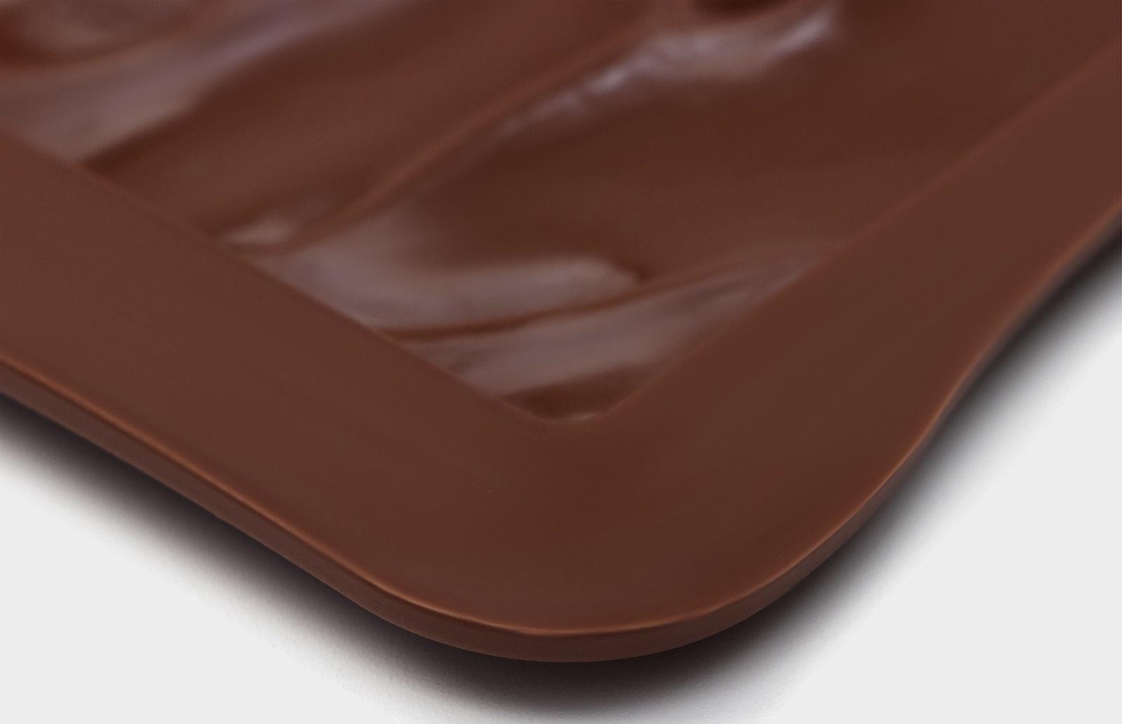 Форма силиконовая для льда и кондитерских украшений Доляна «Роза», 17,5×10,5×1 см, цвет шоколадный