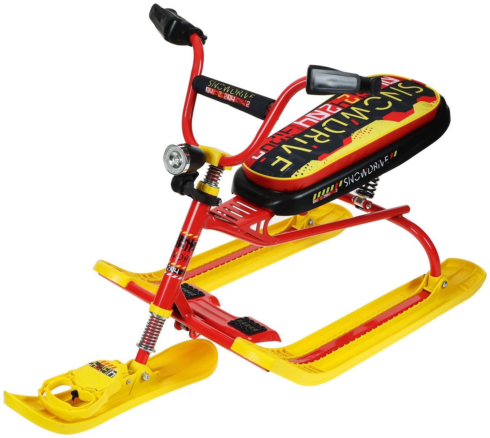 Снегокат Nika Snowdrive, СНД3/SD4, цвет красный/жёлтый