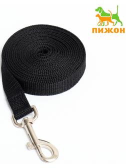 Поводок 3 м х 2 см,чёрный