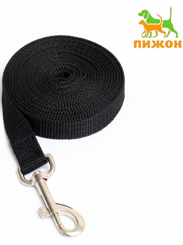 Поводок 3 м х 2 см,чёрный