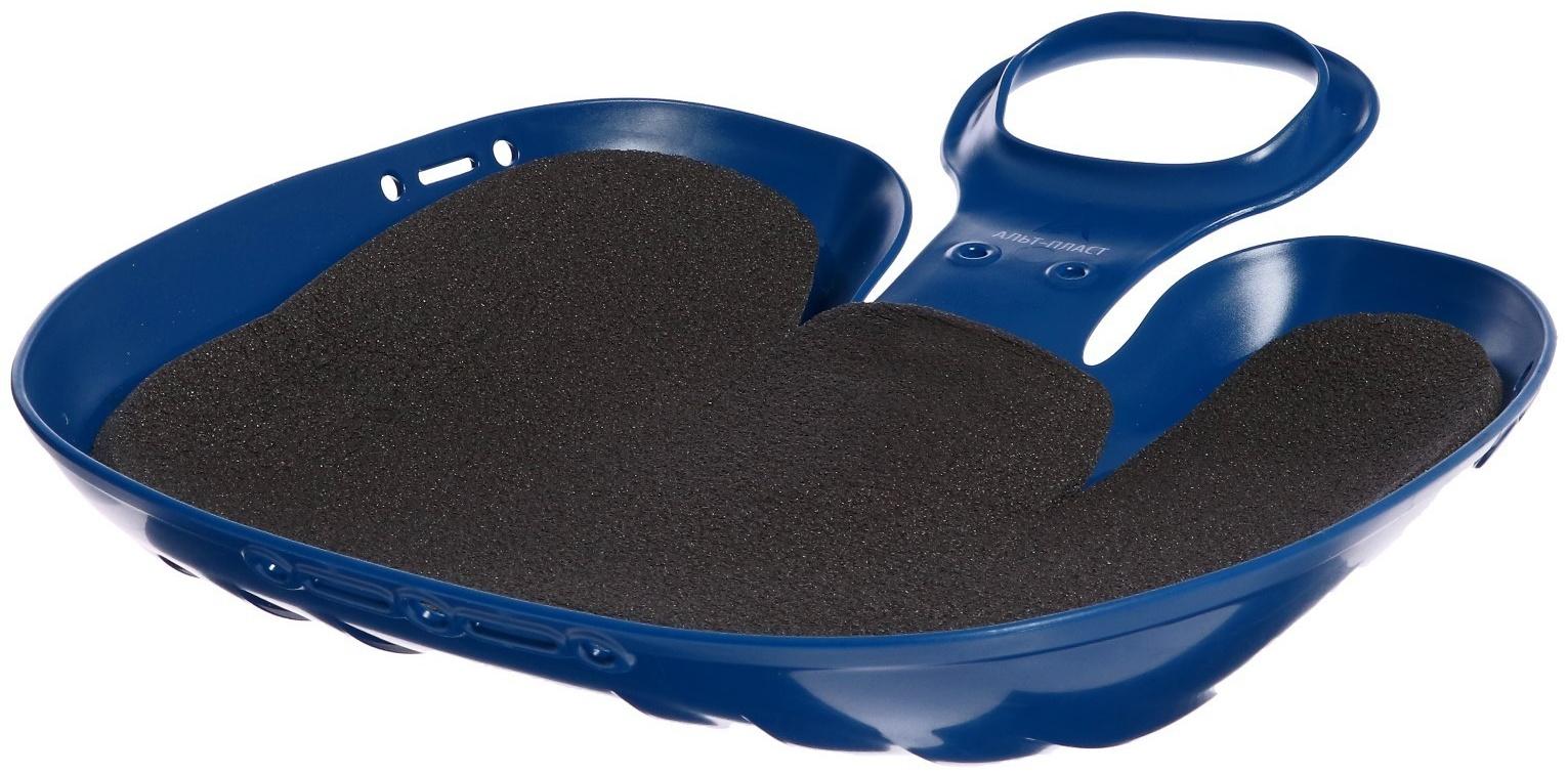 Санки-ледянки «Вираж», с мягкой сидушкой, 39×37×14 см, МИКС