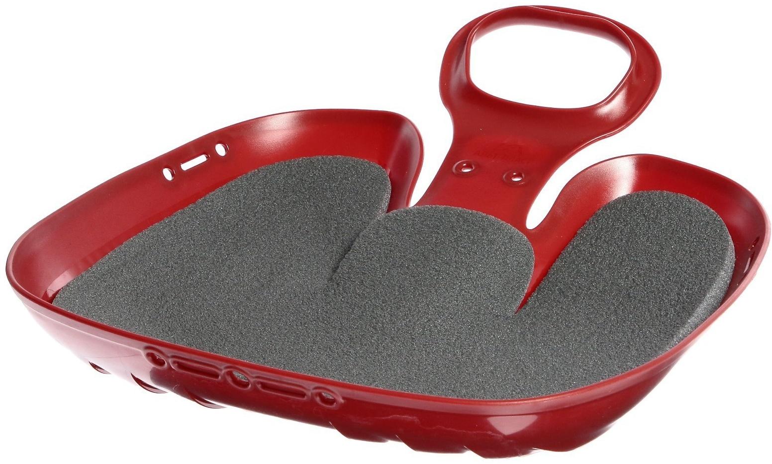 Санки-ледянки «Вираж», с мягкой сидушкой, 39×37×14 см, МИКС