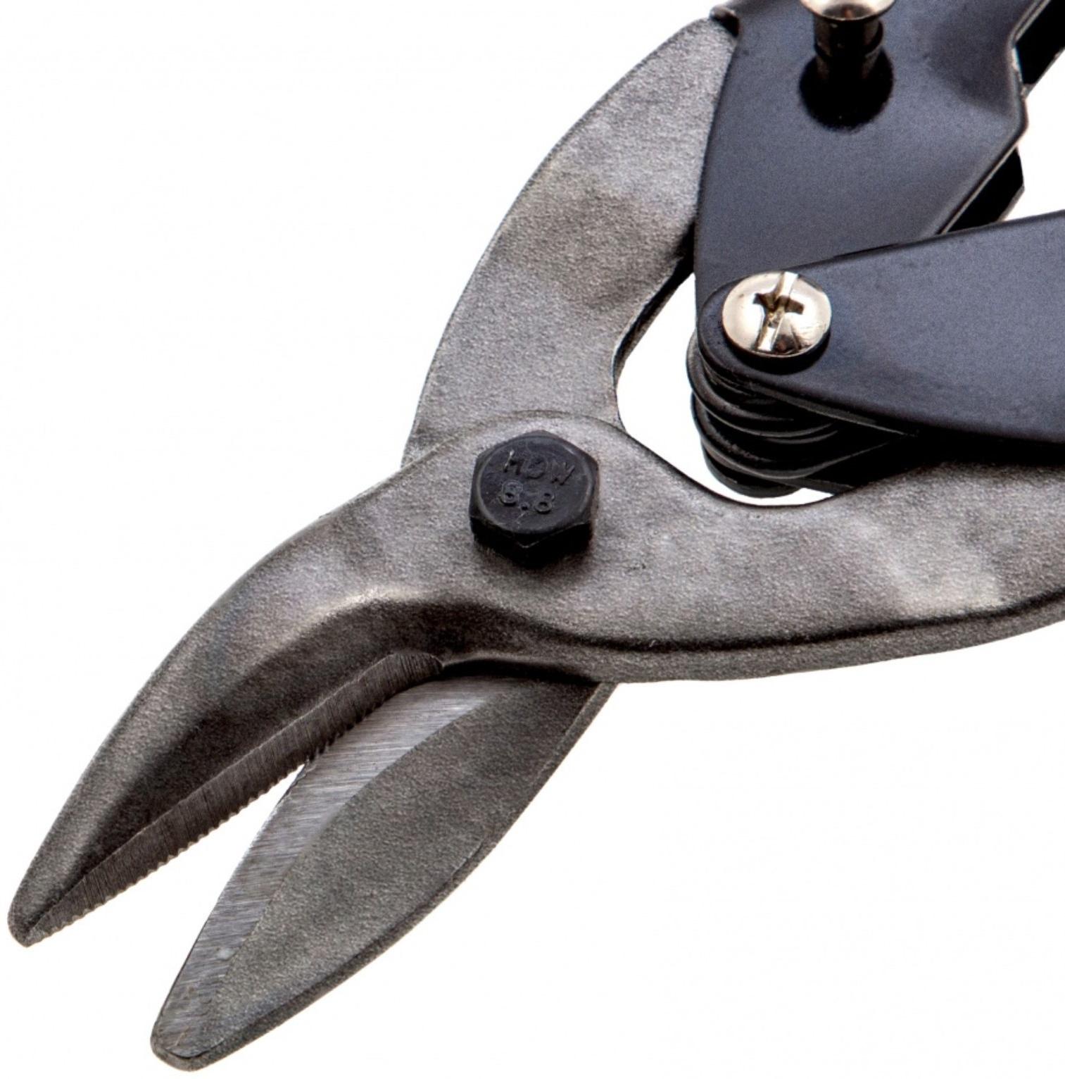 Ножницы по металлу Matrix 78332, обрезиненные рукоятки, правые, до 1.0 мм, 250 мм