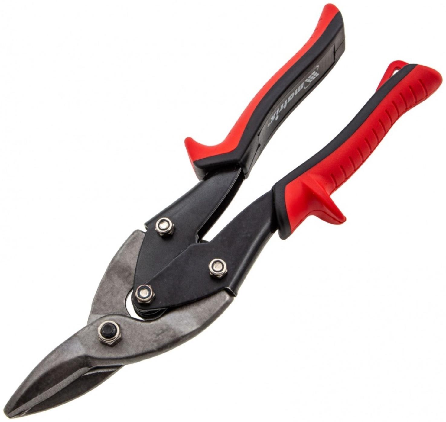 Ножницы по металлу Matrix 78332, обрезиненные рукоятки, правые, до 1.0 мм, 250 мм