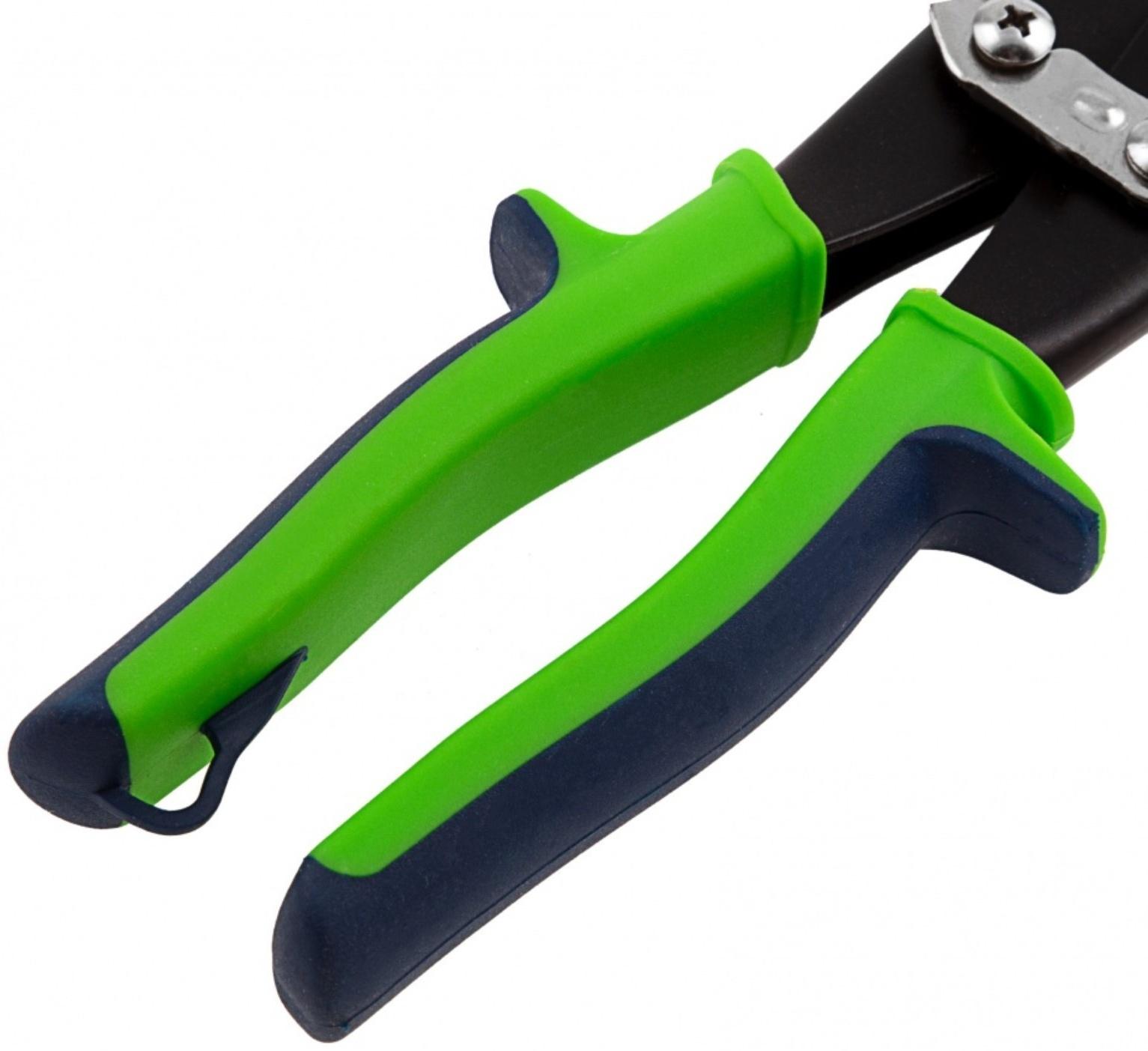 Ножницы по металлу Сибртех 78339, удлиненные, 2К рукоятки, пряморежущие, до 0.8 мм, 285 мм