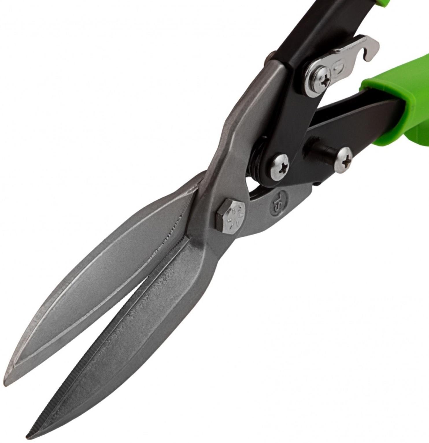 Ножницы по металлу Сибртех 78339, удлиненные, 2К рукоятки, пряморежущие, до 0.8 мм, 285 мм