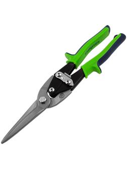 Ножницы по металлу Сибртех 78339, удлиненные, 2К рукоятки, пряморежущие, до 0.8 мм, 285 мм