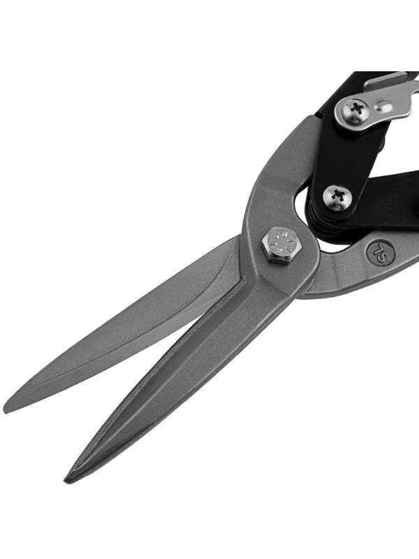 Ножницы по металлу Сибртех 78339, удлиненные, 2К рукоятки, пряморежущие, до 0.8 мм, 285 мм