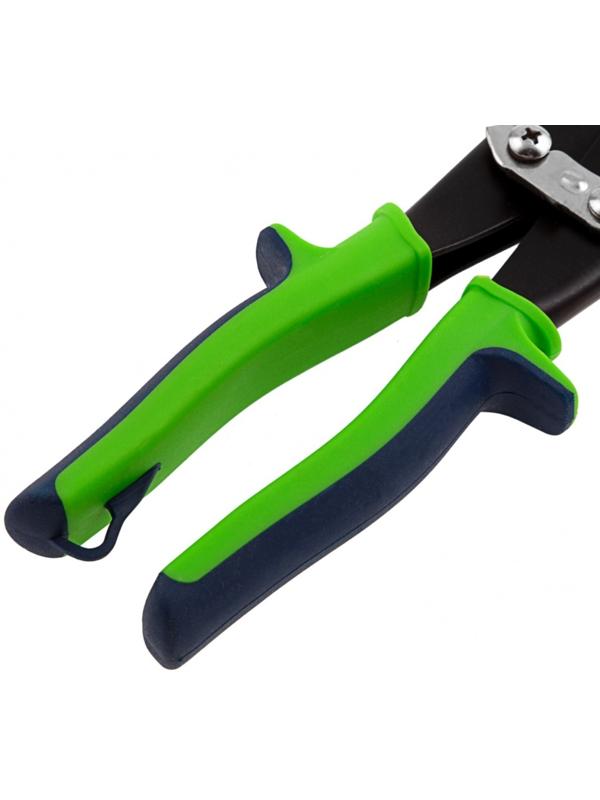 Ножницы по металлу Сибртех 78339, удлиненные, 2К рукоятки, пряморежущие, до 0.8 мм, 285 мм