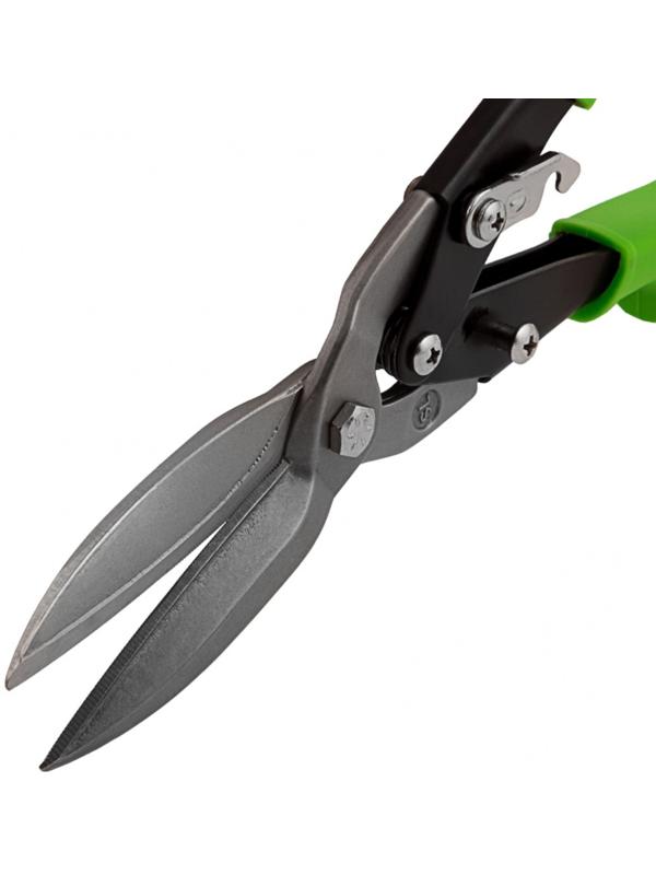 Ножницы по металлу Сибртех 78339, удлиненные, 2К рукоятки, пряморежущие, до 0.8 мм, 285 мм