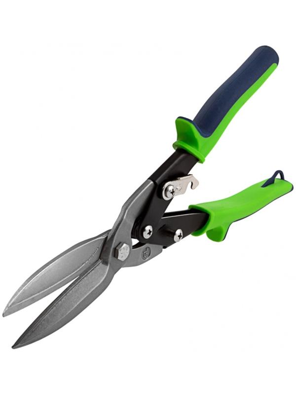 Ножницы по металлу Сибртех 78339, удлиненные, 2К рукоятки, пряморежущие, до 0.8 мм, 285 мм