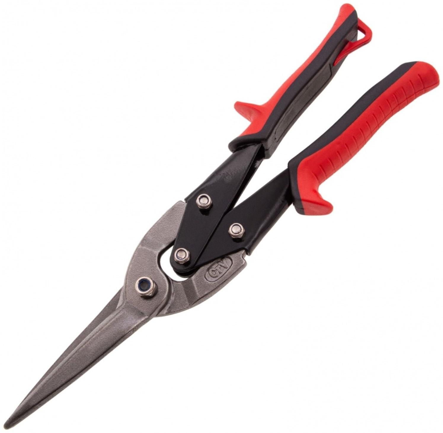 Ножницы по металлу Matrix 78341, удлиненные, 2К рукоятки, пряморежущие, до 1.0 мм, 285 мм