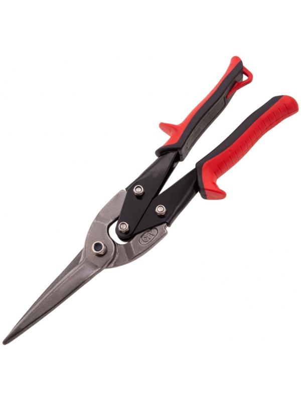 Ножницы по металлу Matrix 78341, удлиненные, 2К рукоятки, пряморежущие, до 1.0 мм, 285 мм