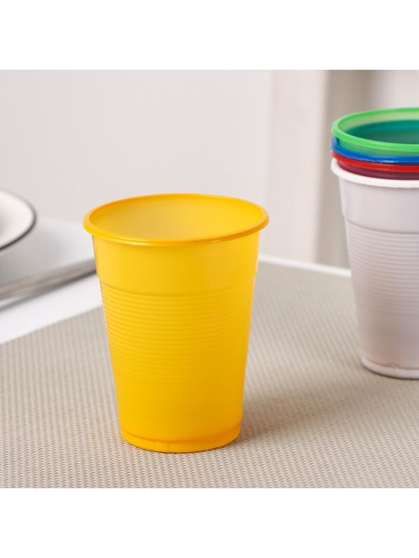 Стаканы одноразовые «Для отдыха», 200 мл, в наборе 5 шт, цвет МИКС