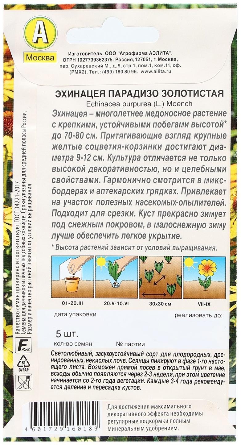 Семена Цветов Эхинацея 