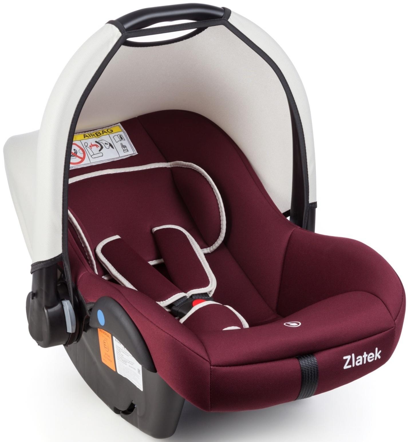 Автолюлька Zlatek Colibri, группа 0+, гламурный бордо