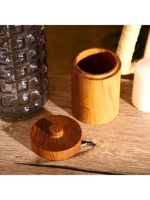 Баночка 8х8х12 см, тиковое дерево